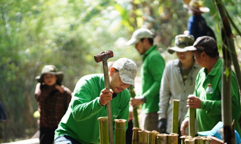 โรงงานหลวงฯ ที่ 1 (ฝาง) จ.เชียงใหม่ สร้าง “ฝายดอยคำ” ร่วมกับหน่วยงานในพื้นที่